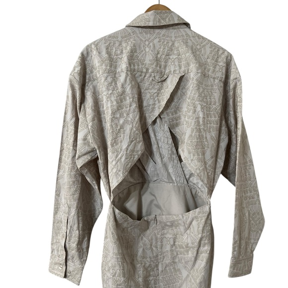 DAILY PAPER Amber Shirt Cut Out Long Sleeve Dress - Picture 7 of 9